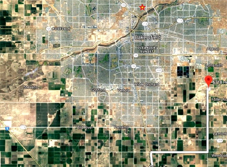 Area Map Bakersfield - 6718 Hermosa Road